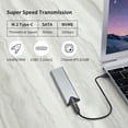thumbnail image 2 of SSK Aluminum M.2 NVME SATA SSD Enclosure Adapter, USB 3.2 Gen 2 (10 Gbps) to NVME PCI-E SATA M-Key/(B+M) Key Solid State Drive External Enclosure Support UASP Trim for NVME/SATA SSDs 2242/2260/2280, 2 of 5