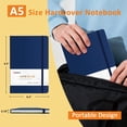thumbnail image 4 of Comix Hardcover Notebooks,Lined Journal for Writing,Deep Blue 240 Pages, 5.4 x 8.3 inch 6Pack, 4 of 9