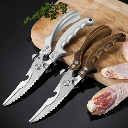 

Relax love Kitchen Scissors Kitchen Shears Stainless Steel Heavy Duty Chicken Bone Sharp Utility Scissors Meat Cooking Scissors Bronze
