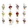 thumbnail image 3 of MOMOJIA Artistic Knitted Floral Bouquet Keychain Handmade Crochet Bouquets Metal Keychain for Backpacks Charm Desk Decoration, 3 of 12