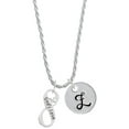 thumbnail image 1 of Delight Jewelry Silvertone God's Love Infinity Sign Silvertone Script Initial Disc - Z - Charm Necklace, 20"+3", 1 of 4