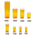 thumbnail image 2 of 12 Pack Empty Pill Bottles with Caps for Prescription Medication, 6-dram Plastic Vials (Orange), 2 of 3