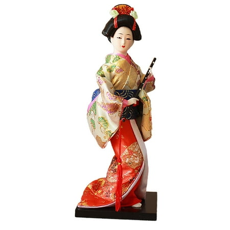 Nishiyuenyi Ethnic Japanese Geisha Dolls 9" Oriental Doll Traditional Decor Kimono Dolls for Style A