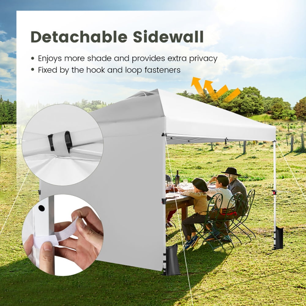 Aimee Lii 10 x 10 Feet Foldable Commercial Pop-up Canopy with Roller Bag and Banner Strip, Backyard Canopy Gazebo for Party Camping BBQ Events, White Aimee Lii 10 x 10 Feet Foldable Commercial Pop-up Canopy with Roller Bag and Banner Strip, Backyard Canopy Gazebo for Party Camping BBQ Events, White