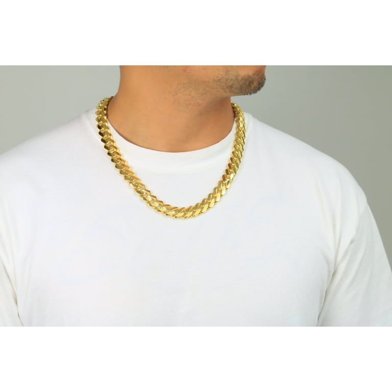 5.5mm Miami Cuban Link Chain Necklace 14K Yellow Gold / 30 Inches by Baby Gold - Shop Custom Gold Jewelry
