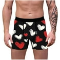 thumbnail image 2 of Vetsdori Mens Boxers Underwear Valentines Trunks Cozy Elastic Waist Soft Fashion Heart Print Boxer Briefs for Men Holiday, 2 of 8