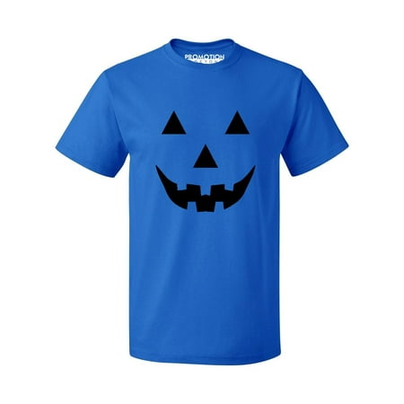 P&B Jack O Lantern Pumpkin Face Funny Halloween Men's T-shirt, XL, Royal