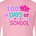 thumbnail image 4 of Inktastic 100 Days of School in Pink and Purple with Crown Long Sleeve Youth T-Shirt, 4 of 5