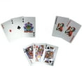 thumbnail image 5 of 1 Standard Deck of Silver Foil Plastic Poker Cards, Waterproof Playing Cards, 5 of 6