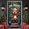thumbnail image 2 of Festive Reindeer Christmas Banner Holiday Decoration Colorful Lights for Winter Celebration Indoor Decoration Kids Party, 2 of 9