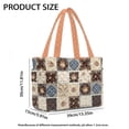 thumbnail image 7 of Pzuqiu Vintage Floral Large Capacity Quilted Tote Bags for Women, Reversible Orange Shoulder Handbag for Work Travel Shopping College Everyday Use, Fits Laptop,Patchwork, 7 of 7