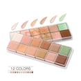 thumbnail image 3 of Paleta de crema correctora facial de maquillaje de 12 colores cobertura duradera impecable, 3 of 6