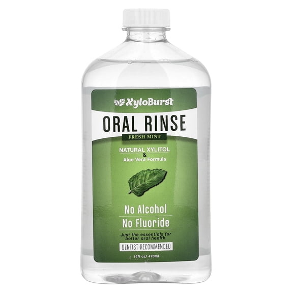 Xyloburst Oral Rinse Mouthwash - Natural Xylitol Mouthwash | Fluoride Free Mouth Wash | Alcohol Free Mouthwash | Fresh Mint Mouth Rinse | SLS Free