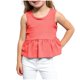thumbnail image 1 of Vestido de verano para niña con camiseta y falda elástica de cuello redondo en colores pastel. Bonita y clásica camiseta de algodón para niña., 1 of 4