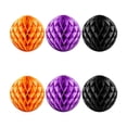 thumbnail image 2 of Hovilon 6 Pieces Paper Honeycomb Balls Hanging Tissue Pom Poms, Black Orange Purple Halloween Party Decor for Indoor Ceiling Window Doorway, Spooky Holiday Venue Layout Supplies for Themed Home Decor, 2 of 6
