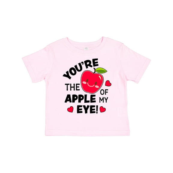 Inktastic Youre the Apple of My Eye Valentine Pun with Cute Apple Boys or Girls Toddler T-Shirt