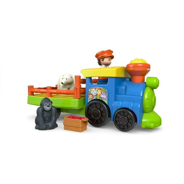 Fisher Price Little People Choo Choo Zoo Train With Conductor And 2 Animals Walmart Com Walmart Com
