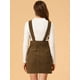 thumbnail image 5 of Falda con tirantes y tirantes de pana para mujer marrón M, 5 of 6