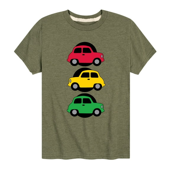 Instant Message - Traffic Light Cars - Toddler & Youth Short Sleeve Graphic T-Shirt