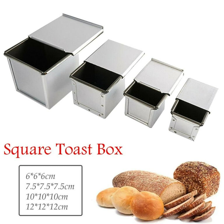 Mini Toast Mold Nonstick Square Loaf Pan, Aluminized Steel Bread Mold Cake  Dessert Making Mould with Lid