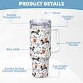 thumbnail image 5 of Sikiie Halloween Dachshund Insulated Stainless Water Bottle Lid Travel Mug Cup Insulated Tumblers Cup 40oz Ice Bully With Handle, 5 of 8