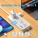thumbnail image 5 of Multicontacto SSOUILI Multifunional Blanco con Protector de Sobretensión para Oficina en Casa, 5 of 8