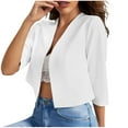 thumbnail image 2 of Ounisa Womens 3/4 Sleeve Cropped Cardigan Sweater Fashion Cardigans Lightweight Knit Sweaters, 2 of 4