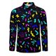 thumbnail image 1 of Camisa informal para hombre, estilo callejero, para exteriores, con estampado de remolino en alta definición, elástica, suave y cómoda, para hombre, talla grande, 1 of 6