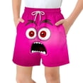 thumbnail image 1 of EGNMCR Children's Pocket Shorts Drawstring Elastic Printed Casual Swim Trunks five point pants, 1 of 8
