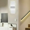 thumbnail image 3 of Lámpara de pared LED de 12 W, diseño moderno, luces de pared arriba y abajo, lámpara de pared interior, lámpara de pared acrílica, luz de noche, blanco frío, 3 of 5