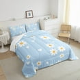 thumbnail image 3 of jejeloiu Cute Cartoon Daisy Bedding Comforter Set,Kawaii Flower Floral Twin Comforter Sets,White Blue Bedding Set For Teens,Super Cozy Room Decor,2pcs, 3 of 8