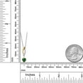 thumbnail image 6 of Gem Stone King 925 Silver and 10K Yellow Gold Green Nano Emerald and White Lab Grown Diamond Pendant Necklace for Women | 0.53 Cttw | Gemstone May Birthstone | Heart Shape 5MM | With 18 inch Chain, 6 of 6