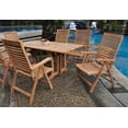 thumbnail image 3 of Teak Dining Set:6 Seater 7 Pc - 69" Warwick Dining Rectangle Table And 6 Ashley Reclining Arm Chairs Outdoor Patio Grade-A Teak Wood WholesaleTeak #WMDSAS6, 3 of 3
