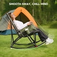 thumbnail image 5 of ROGALIS Outdoor Rocking Camping Chair,Foldable Outdoor Chair with Cup Holder and Phone Pocket, for Patio, Lawn and Garden,Green, 5 of 8