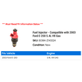 thumbnail image 2 of Fuel Injector - Compatible with 2003 Ford E-250 5.4L V8 Gas, 2 of 2