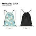 thumbnail image 2 of Yiaed White Geese and Flower Print Drawstring Bags Drawstring Backpack Bulk String Back Pack Gym Sport Bag-Small, 2 of 5
