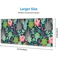 thumbnail image 3 of Extended Floral Gaming Mouse Pad, Succulent XL Large Mousepad with Stitched Edges, Cute Big Long Cactus Desk Mat for Desktop, Keyboard, Laptop and Computer for Women Office, (Green, 31.5*11.8 inches), 3 of 6