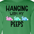 thumbnail image 4 of Inktastic Easter Hanging with My Peeps Pastel Bunnies Long Sleeve T-Shirt, 4 of 5