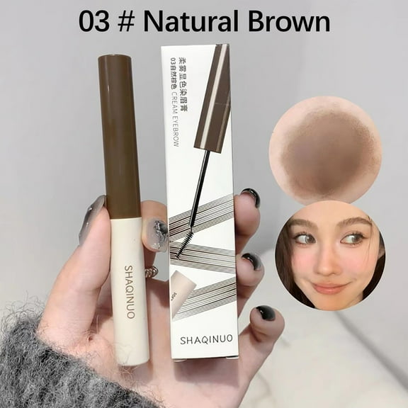 Hauiodp Soft Mist Color-dyed Eyebrow Cream Natural Three-dimensional Eyebrows For Women Long-lasting Sweat-proof And Not Easy To Fade 5g