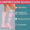 thumbnail image 4 of 4 Pairs-Compression Socks for Women&Men Circulation-Best Support for Nurses,Running,Athletic, 4 of 7