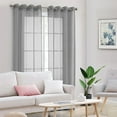 thumbnail image 7 of XUEYU Sheer Curtains 52" W x 72" L, Light Filtering Curtain Panels Solid Color Window Sheer Curtain Panel, Elegant Curtains & Drapes for Living Room, Bedroom 2 Panels, Gray, 7 of 7