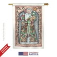 thumbnail image 2 of Breeze Decor 14128 Christmas Santa Toys & Lamp 2-Sided Vertical Impression House Flag - 28 x 40 in., 2 of 4