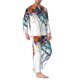 thumbnail image 2 of Fotbe Colorful Floral Jellyfish Pijama de Hombre con Estampado de Manga Larga, Conjunto de 2 Piezas, Ropa de Dormir Suave y Cómoda con Bolsillos-XX-Large, 2 of 7