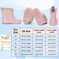 thumbnail image 2 of EONROACOO Toddler Kids Rain Boots for Boys Girls, Anti-Slip Rubber Rainboots, Pink(Size 5), 2 of 10