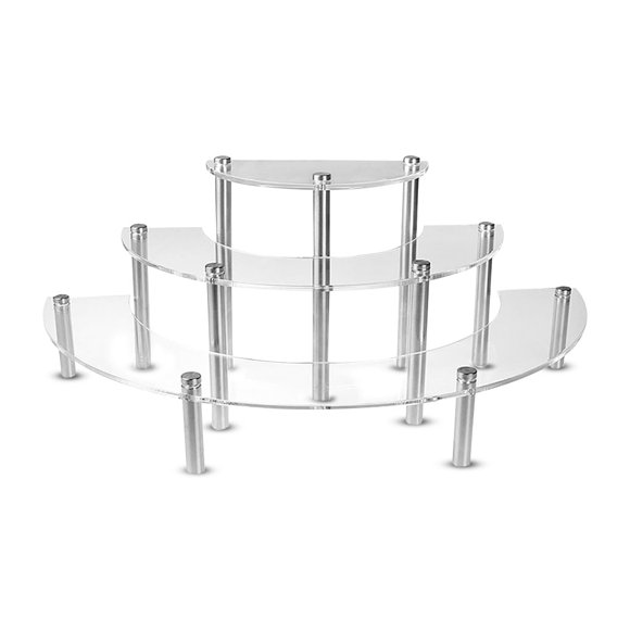 Bewildely Soporte de acrílico para cosméticos, estante de almacenamiento para postres, soporte transparente para juguetes de aperitivos, adorno para Decoración del hogar Claro Bewildely HA009231-03B