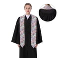thumbnail image 4 of Fotbe Colorful Watercolor Dots Printed Class of 2024 Graduation Stole, 4 of 7