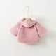 thumbnail image 4 of Abrigo De Invierno Para Niños Pequeños Chaquetas De Abrigo Para Niñas Color Sólido Felpa Flores Lindas Orejas De Conejo Sudadera Con Capucha Abrigo Grueso Capa Púrpura Odeerbi LM103-3777, 4 of 6