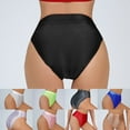 thumbnail image 5 of Women Underwear Glossy Briefs Wet Look Knickers Solid Shiny Panties Underpants, 5 of 9