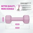 thumbnail image 3 of ZTTENLLY Easy Grip Dumbbell Set, PVC Coated, Pink, 5 lb x 2, 4.64 kg, 2 Count, Home Gym Equipment, 3 of 5
