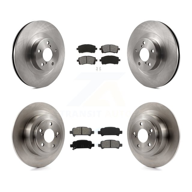 Transit Auto Front Rear Disc Brake Rotors and Semi-Metallic Pads Kit for Car Subaru Outback Legacy K8S-101204